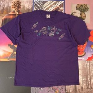 Sea shell rhinestone T-Shirt